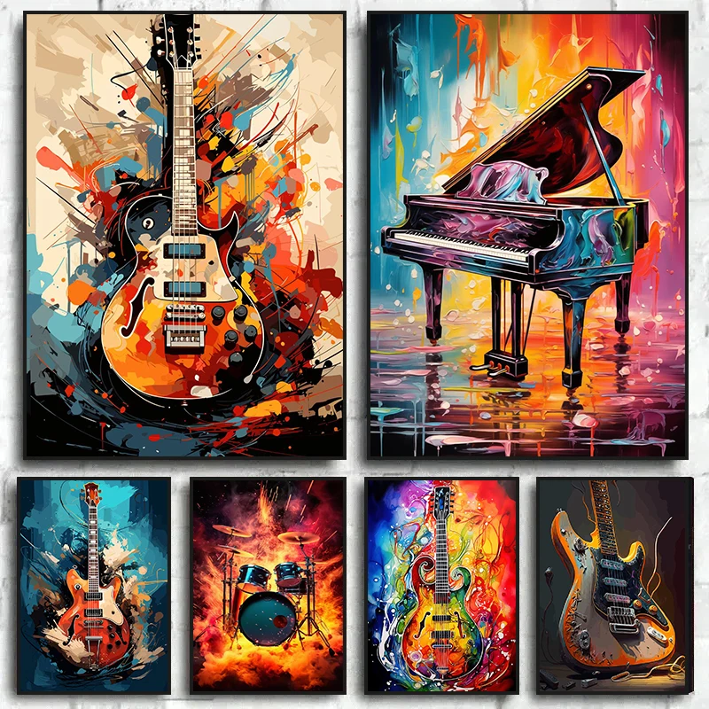 Picture Of Musical Instrument - Arte Abstrata Colorida Instrumentos Musicais Kit
