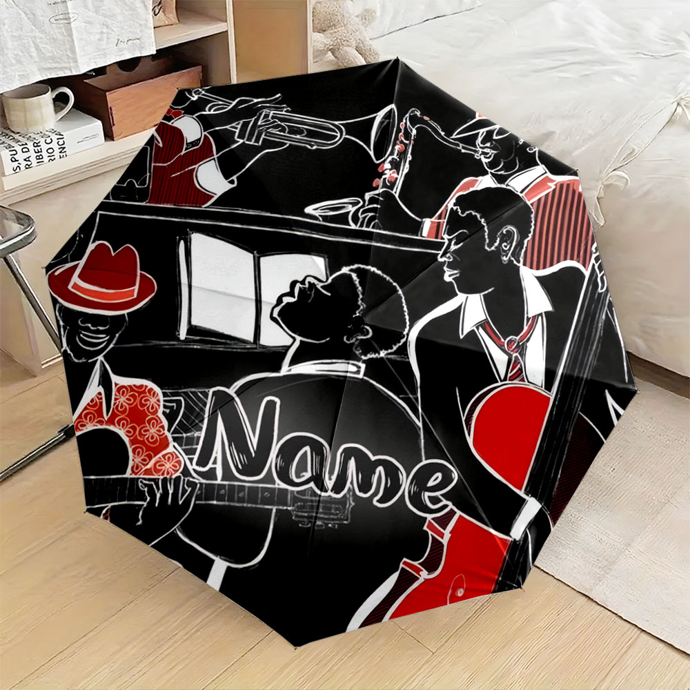 Musical Instrument And Names - Guarda-chuva com nome personalizado, 