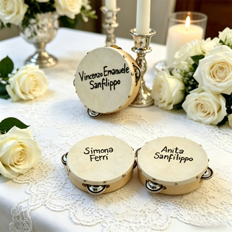 Musical Instrument And Names - 3/5PCS ﻿ Tambor de Casamento Personalizado