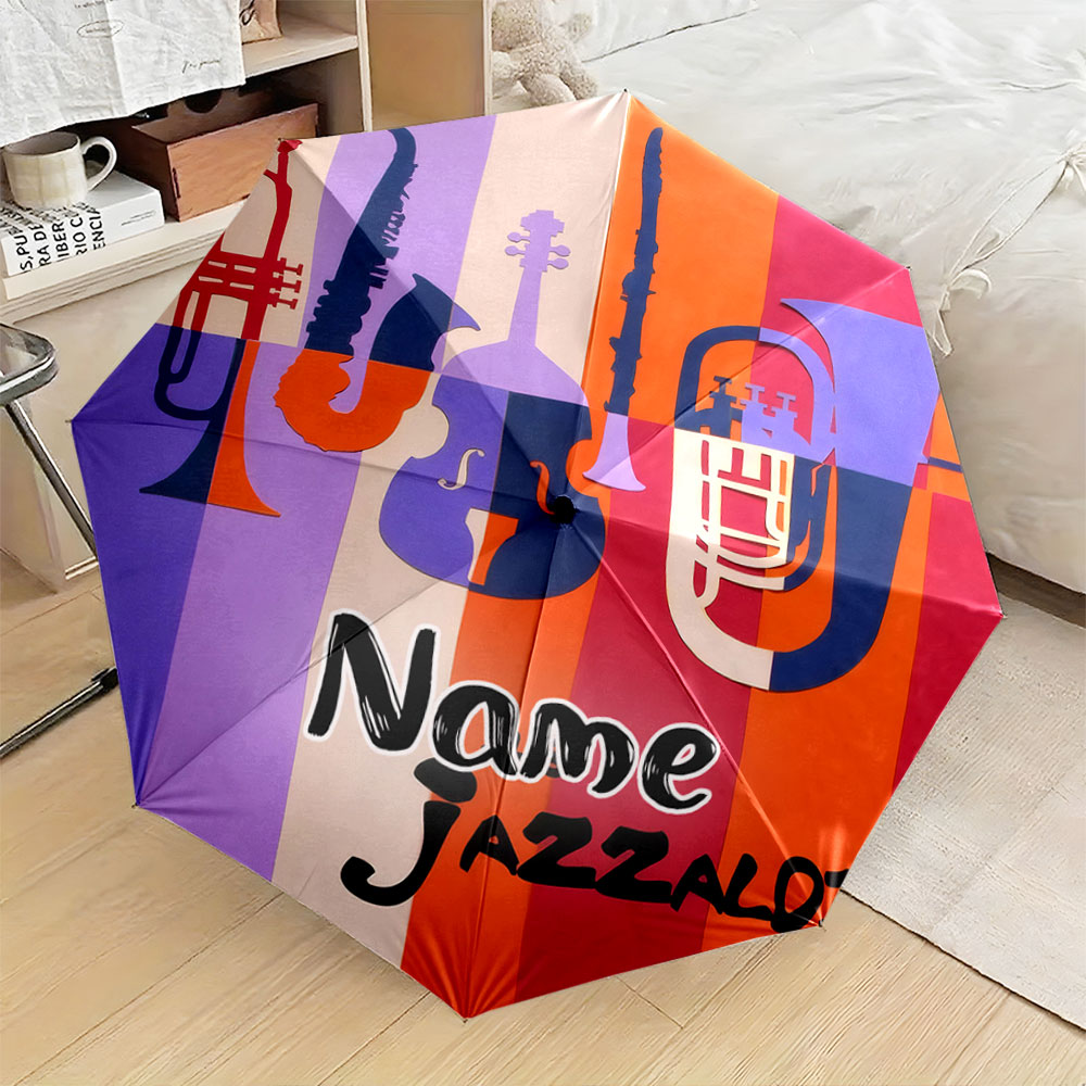 Musical Instrument And Names - Guarda-chuva com Nome Personalizado, 