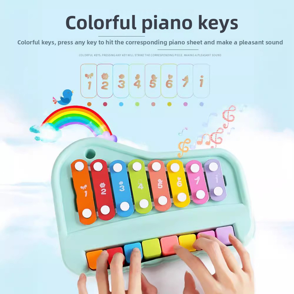 Piano xilofone de 8 notas 2 em - Musical Instrument Harmonium avaliação e preço