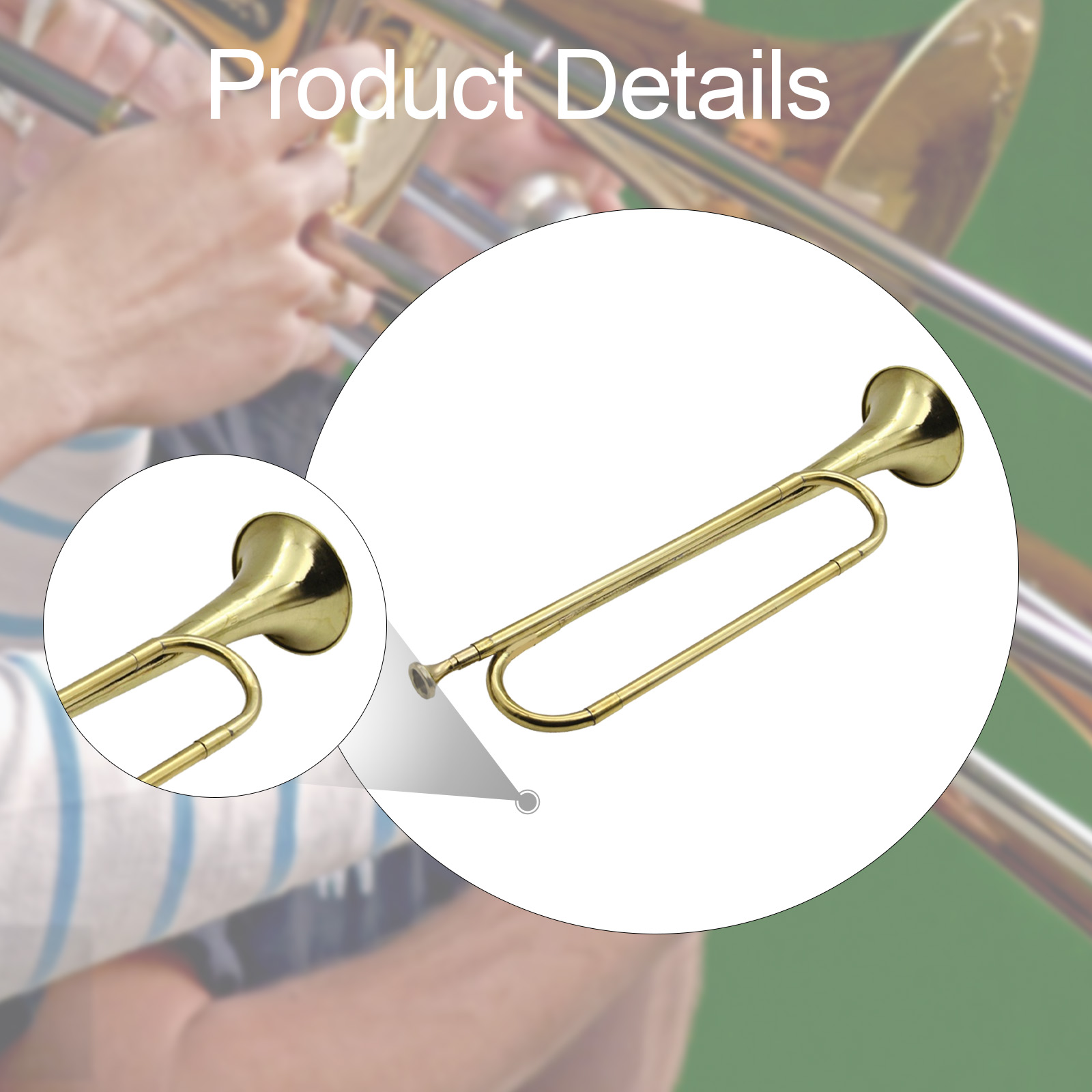 Trompete de latão, instrumento - Musical Instrument Bugle avaliação e preço