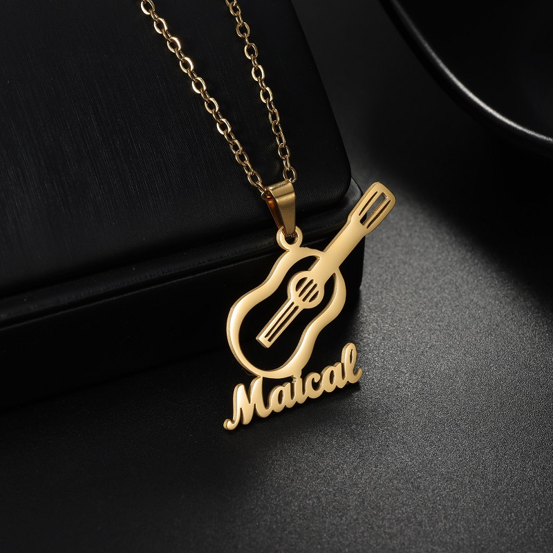 Novo Colar Personalizado com P - Musical Instrument And Names avaliação e preço