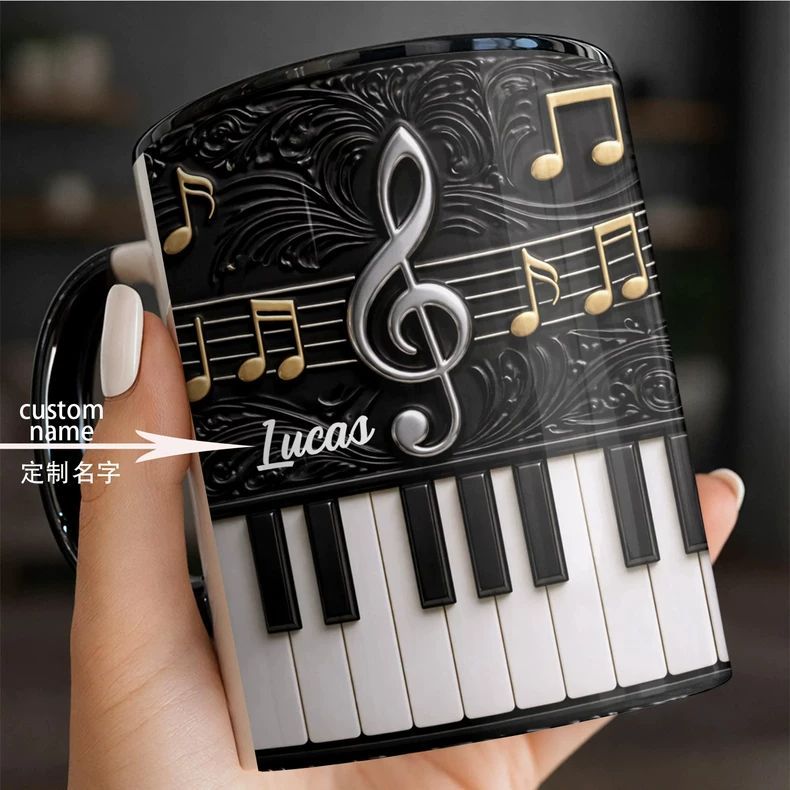 Caneca de Cerâmica Personaliza - Musical Instrument And Names avaliação e preço