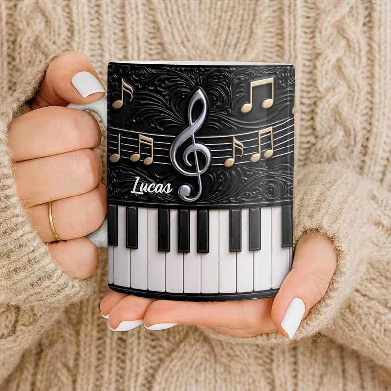 Caneca de Cerâmica Personaliza - Musical Instrument And Names avaliação e preço