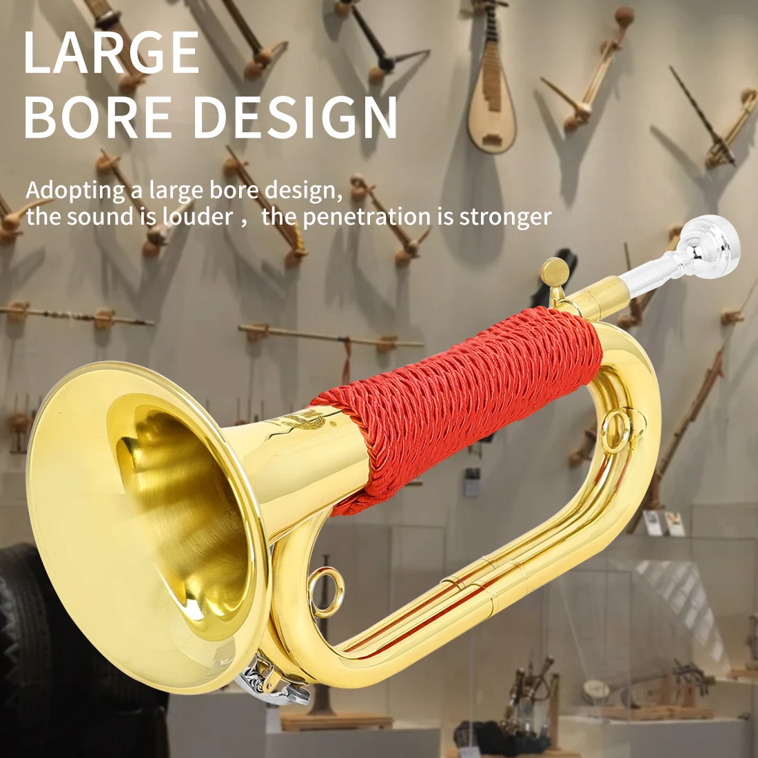 Trompa Espanhola M MBAT Bugle, - Musical Instrument Bugle avaliação e preço